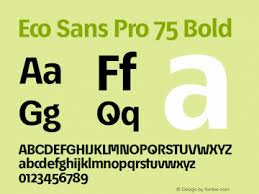 Eco Sans Pro Font preview